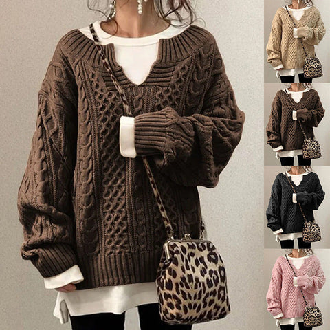 New sweater knitted twist sweater casual knitted sweater m300465