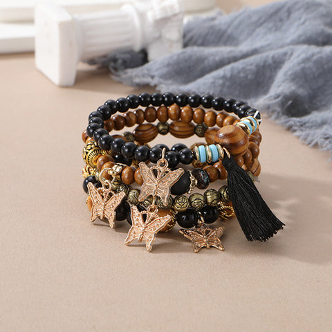 New Bohemian Bracelet Creative Tassel Multi-layer Beaded Bracelet m3331286