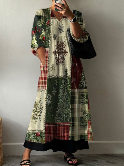 Casual women's fashion tie-dye printing V-neck medium and long jumpsuit m301302