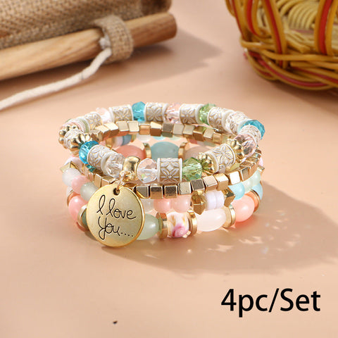 New Bohemian Bracelet Creative Tassel Multi-layer Beaded Bracelet m3331286