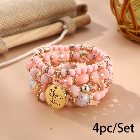 New Bohemian Bracelet Creative Tassel Multi-layer Beaded Bracelet m3331286