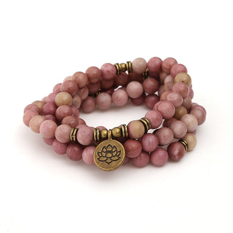 8Mm new Amazon bracelet 108 Buddha beads lotus multi-circle bracelet tree of life pendant item sweater chain m3331309