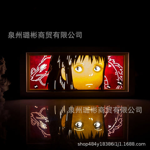 ONE PIECE Dragon Ball Hokage Paper Carving Lamp Photo Frame