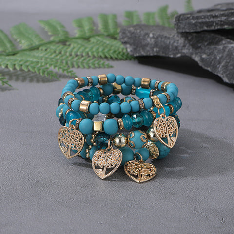 New Bohemian Bracelet Creative Tassel Multi-layer Beaded Bracelet m3331286