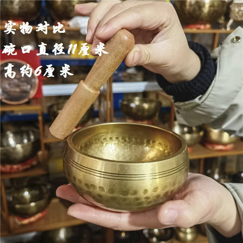Nepal Handmade Copper Singing Bowl Buddha Sound Bowl Yoga Bowl Meditation Bowl Turning Sutra Bowl SPA Sound Therapy m3331267