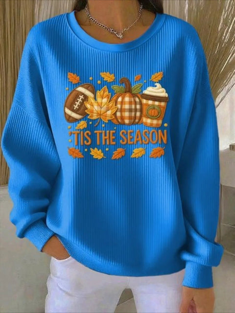 Christmas pattern, creative women's crew neck knitted sweater loose and versatile m302186