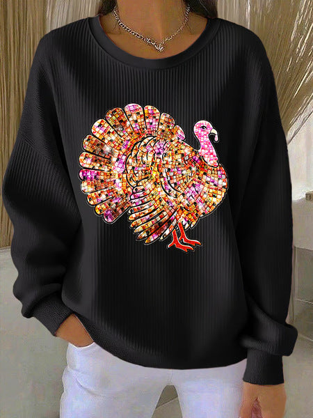 Loose outer wear lazy wind snowflake Christmas tree mix and match casual commuter sweater m302121