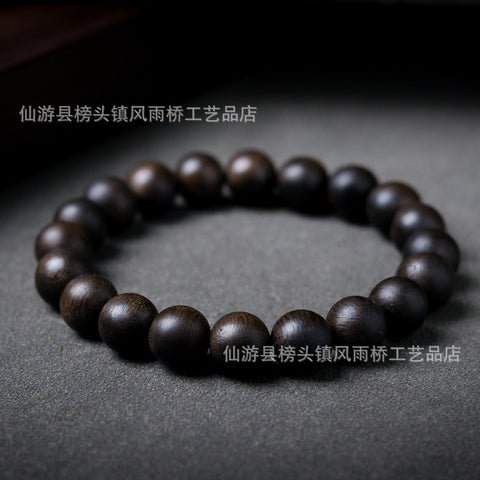 Agarwood Black Qinan High Oil Submerged High Quality Wooden Agarwood Bracelet 108 Buddha Beads Barrel Beads Hand Jewelry m3331277