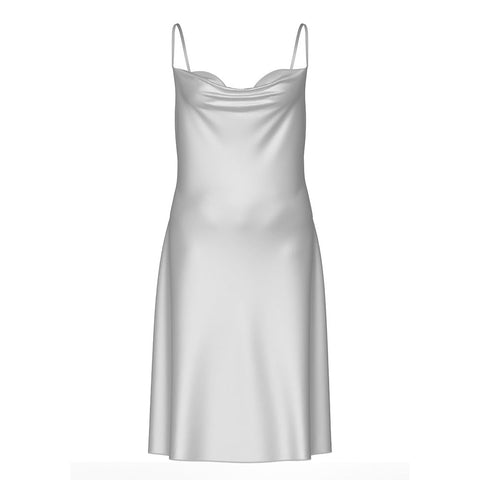 Ice silk nightdress women's summer one-piece swinging collar suspender loose loungewear m301494