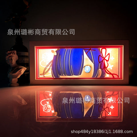 ONE PIECE Dragon Ball Hokage Paper Carving Lamp Photo Frame