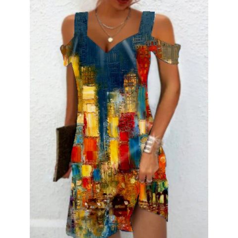 New Printed Elegant Dress M300194