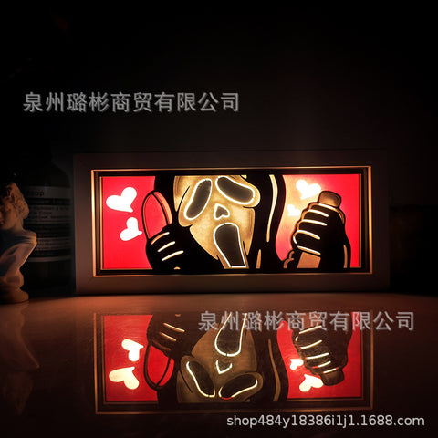 ONE PIECE Dragon Ball Hokage Paper Carving Lamp Photo Frame