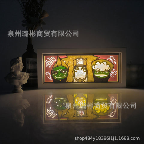 ONE PIECE Dragon Ball Hokage Paper Carving Lamp Photo Frame