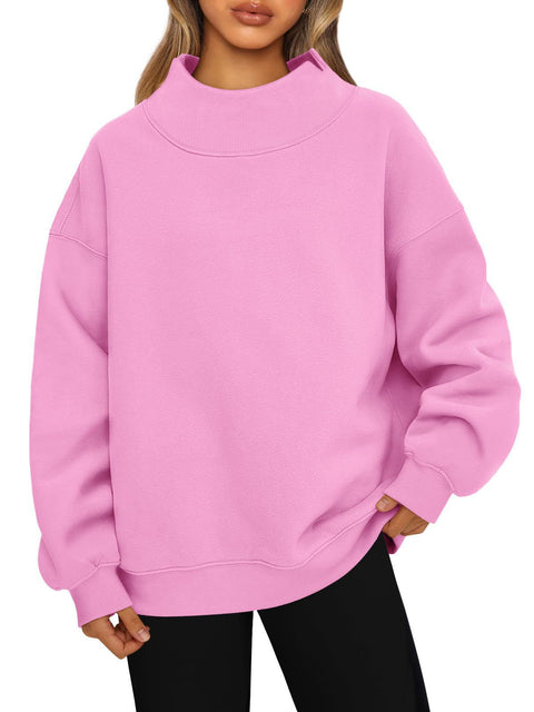 Women's sweatshirt long-sleeved turtleneck pullover sweatshirt casual sweater fleece top women's m302142