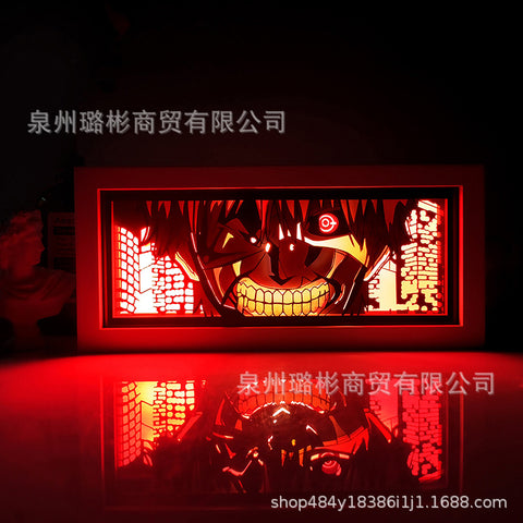 ONE PIECE Dragon Ball Hokage Paper Carving Lamp Photo Frame