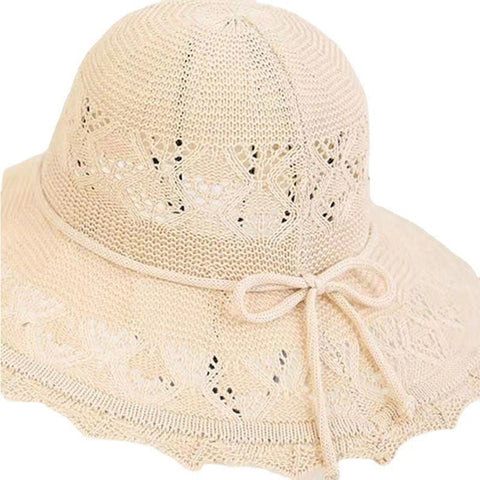 Wave edge empty top hat for women's summer outdoor sun protection and sunshade hat m3331172