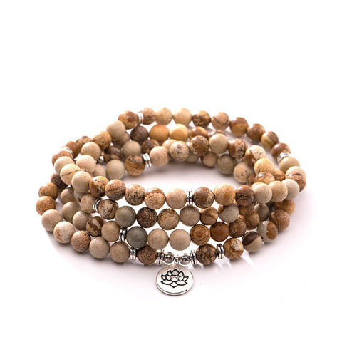 8Mm new Amazon bracelet 108 Buddha beads lotus multi-circle bracelet tree of life pendant item sweater chain m3331309