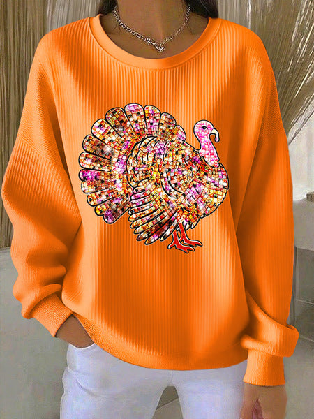 Loose outer wear lazy wind snowflake Christmas tree mix and match casual commuter sweater m302121