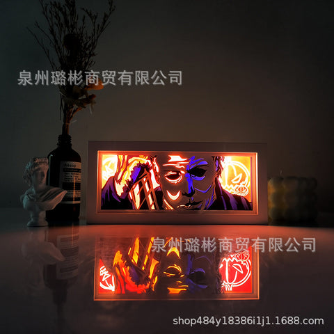 ONE PIECE Dragon Ball Hokage Paper Carving Lamp Photo Frame