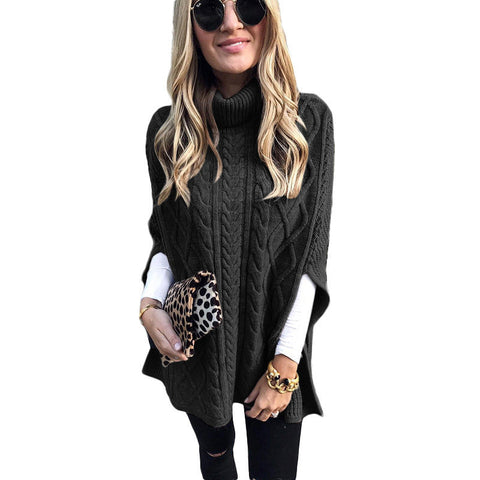 Turtleneck solid color street hipster sweater loose fashion sweater women m300498