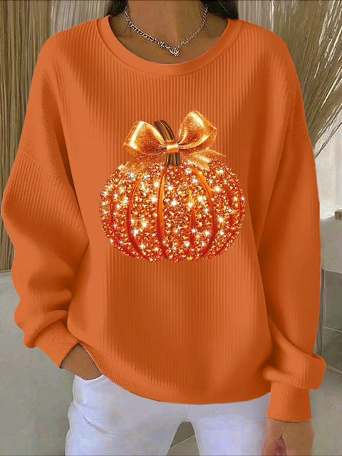 Christmas pattern, creative women's crew neck knitted sweater loose and versatile m302186